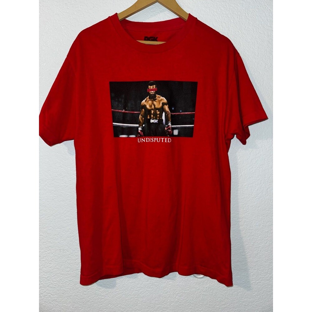 DGK Mike Tyson Undisputed Boxing Red Black Short Sleeve T-Shirt Mens Large